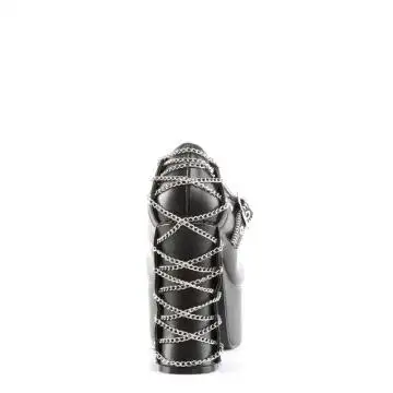 Goth obuv na širokém podpatku CHA25/B/PU výprodej | CHARADE-25 Pleaser - zezadu