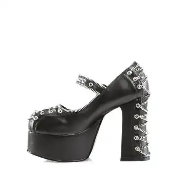 Goth obuv na širokém podpatku CHA25/B/PU výprodej | CHARADE-25 Pleaser - z vnitřku