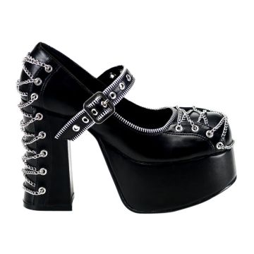 Goth obuv na širokém podpatku CHA25/B/PU výprodej Pleaser