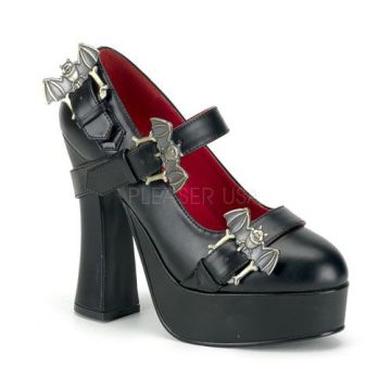 Goth dámské lodičky DEMON-15/B/PU Pleaser