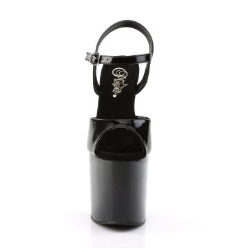 Černé sexy boty na podpatku BOND709/B/M | BONDGIRL-709 Pleaser - zepředu Černé sexy boty na podpatku BOND709/B/M | BONDGIRL-709 Pleaser - zepředu