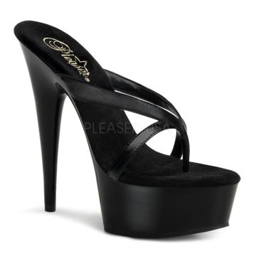 černá sexy obuv na podpatku DELIGHT-603-2 Pleaser