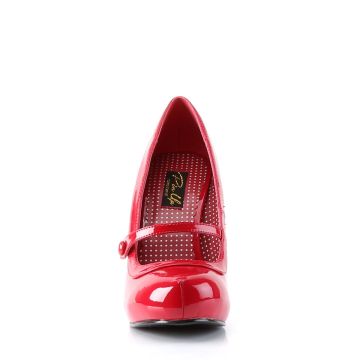 Červené retro lodičky CUTIE02/RPT | CUTIEPIE-02 Pin Up Couture - zepředu Červené retro lodičky CUTIE02/RPT | CUTIEPIE-02 Pin Up Couture - zepředu