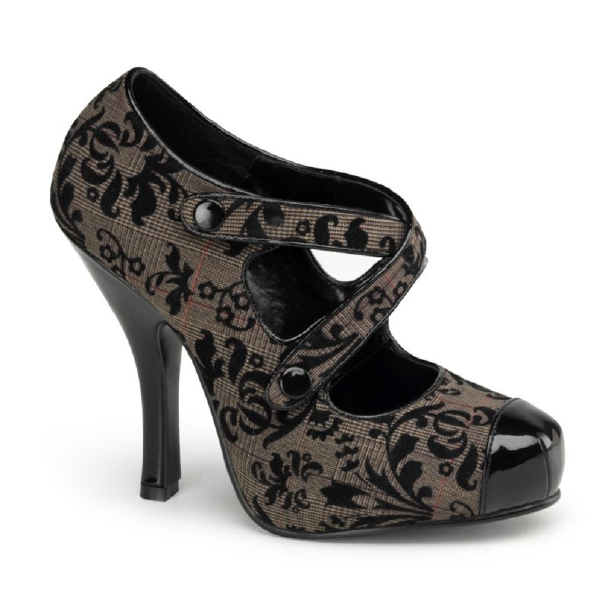 Retro dámské lodičky na podpatku CUTIE09/BNTWF | CUTIEPIE-09 Pin Up Couture