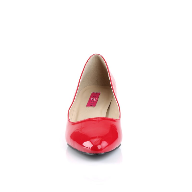 Červené lodičky na nízkém podpatku FAB420/R | FAB-420W Pleaser Pink Label - zepředu