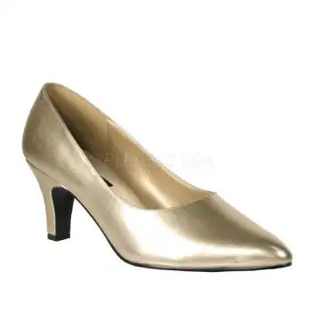 Zlaté lodičky pro široké chodidlo DIV420/G/PU | DIVINE-420W Pleaser