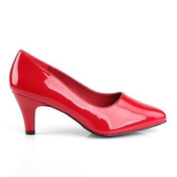Červené lodičky pro široké chodidlo DIV420/R | DIVINE-420W Pleaser Pink Label - z vnějšku Červené lodičky pro široké chodidlo DIV420/R | DIVINE-420W Pleaser Pink Label - z vnějšku