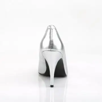 Stříbrné dámské lodičky VAN420/S/PU | VANITY-420 Pleaser - zezadu
