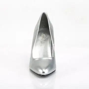 Stříbrné dámské lodičky VAN420/S/PU | VANITY-420 Pleaser - zepředu