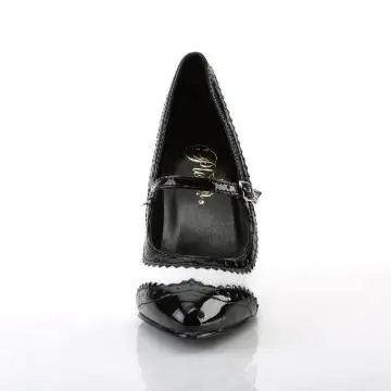 Černobílé retro lodičky VAN442/BW | VANITY-442 Pleaser - zepředu