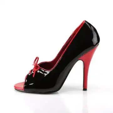 Černo-červené retro dámské lodičky SED216/BR | SEDUCE-216 Pleaser - z vnitřku