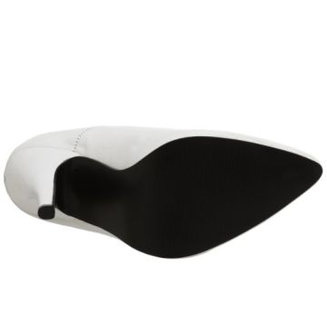 Bílé kožené lodičky SED420/W/LE | SEDUCE-420 Pleaser - z vnitřku