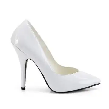 Bílé dámské lodičky 8220/W | SEDUCE-420V Pleaser - z vnějšku