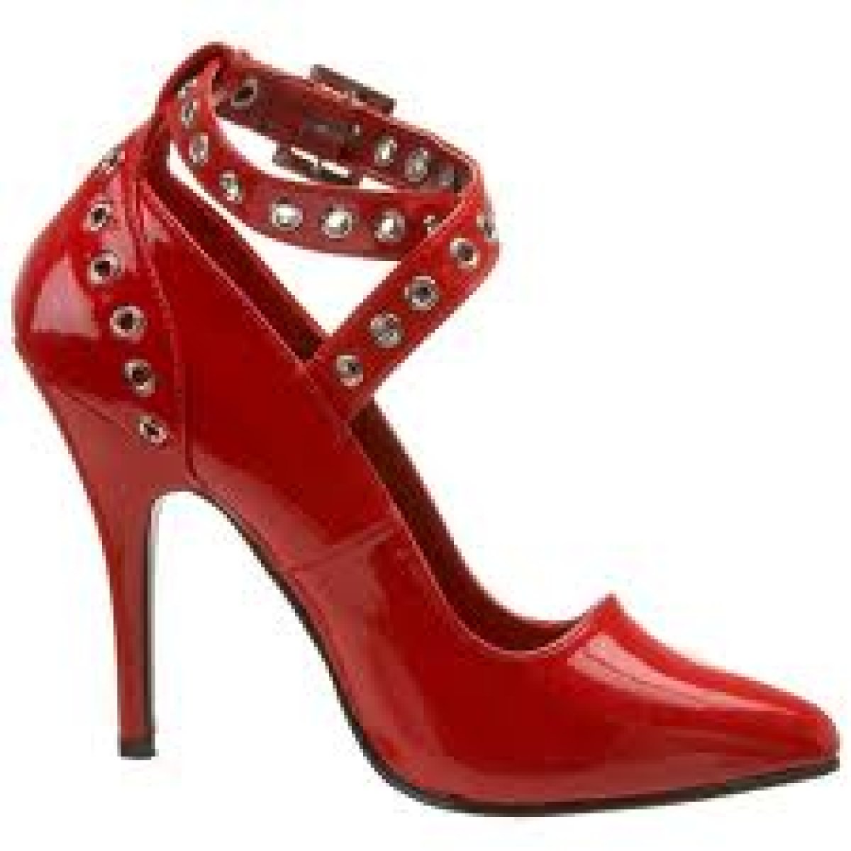 Červené lodičky s pásky SEDUCE-443/R | SEDUCE-443 Pleaser