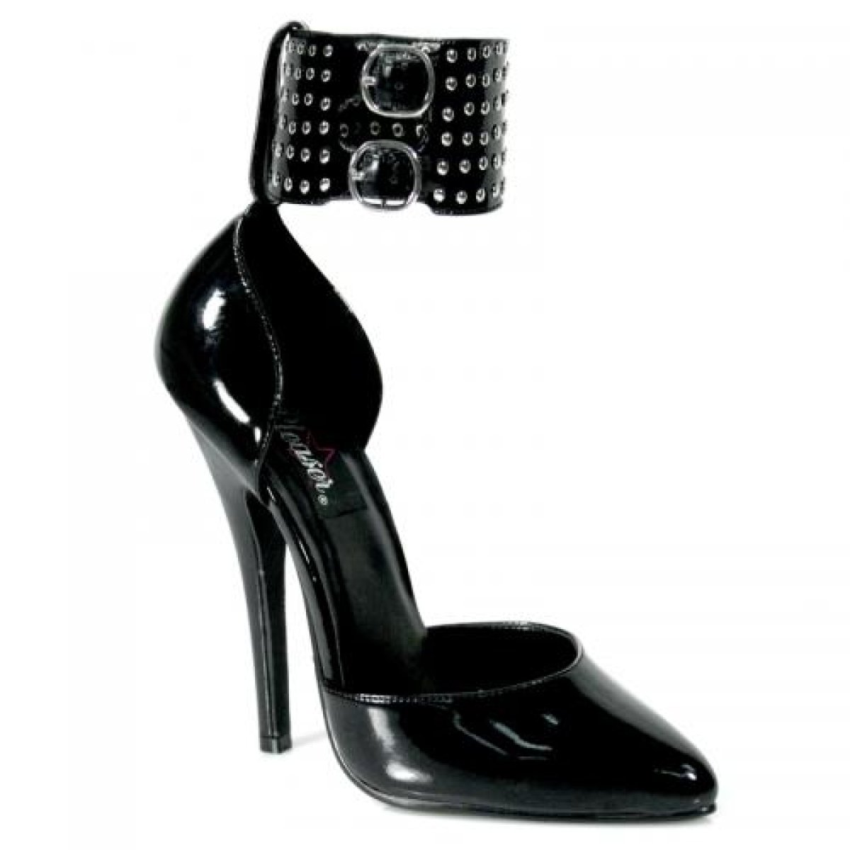 černé lesklé dámské lodičky na vysokém podpatku DOMINA-414 | DOMINA-414 Pleaser