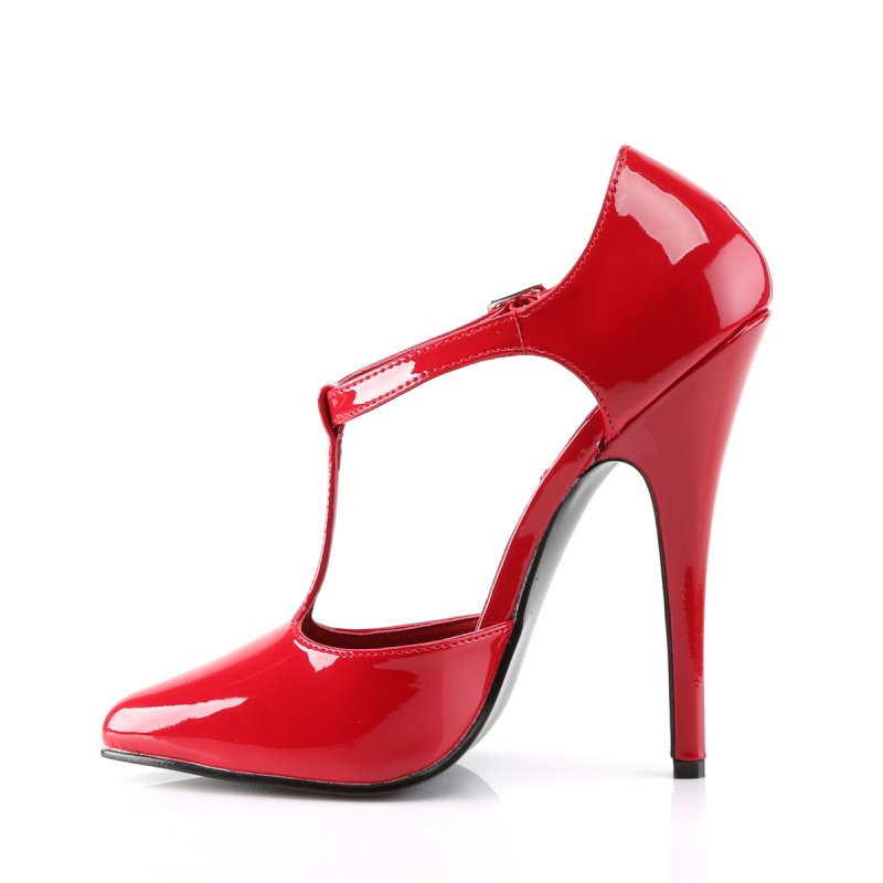 červené retro dámské lodičky na vysokém podpatku DOMINA-415/R | DOMINA-415 Pleaser - z vnitřku