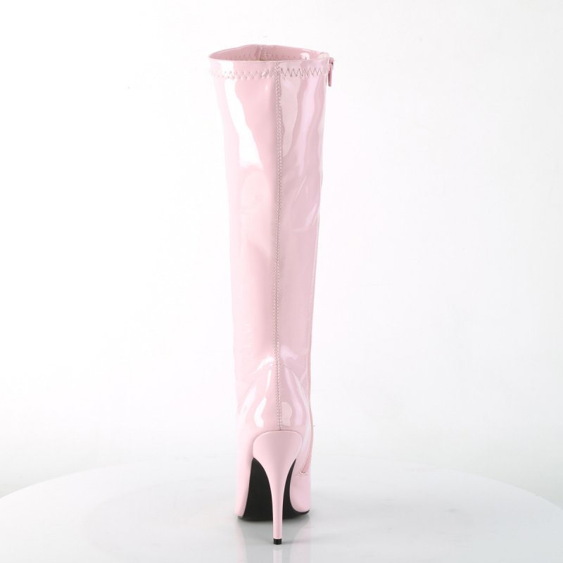 Růžové dámské kozačky SEDUCE-2000/BP | SEDUCE-2000 Pleaser - zezadu