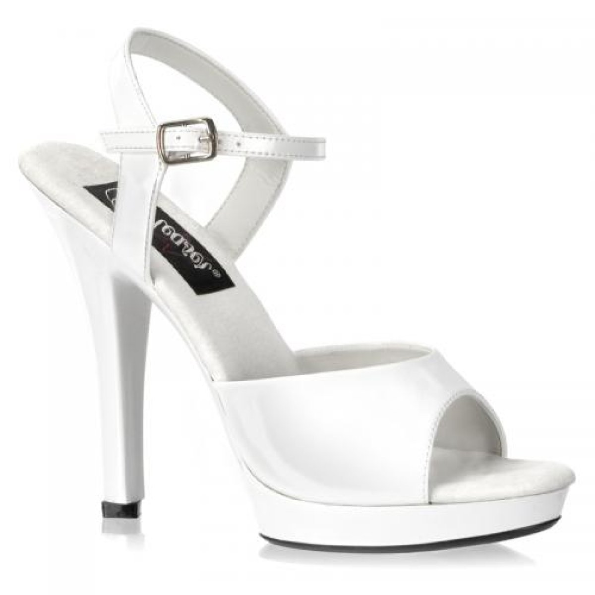 Bílá obuv na podpatku LIP-109/W/M | LIP-109 Fabulicious