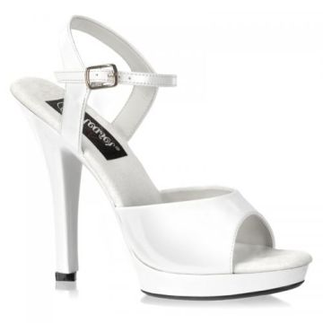 Bílá obuv na podpatku LIP-109/W/M Fabulicious