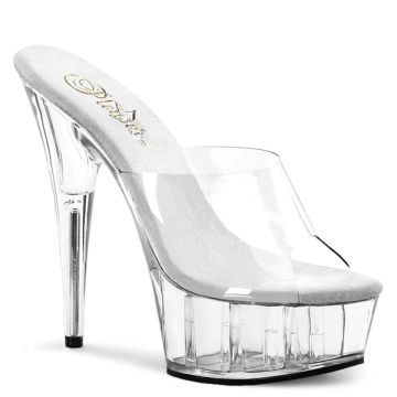 Průhledné boty | sexy na podpatku a platformě DEL601/C/M Pleaser