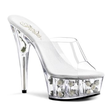 sexy boty na podpatku květiny v platformě DELIGHT-601FL Pleaser