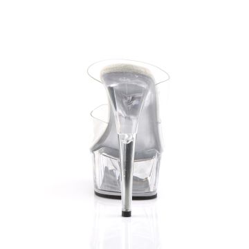 Průhledné sexy pantofle se dvěma pásky DEL602/C/M Pleaser | DELIGHT-602 Pleaser - zezadu Průhledné sexy pantofle se dvěma pásky DEL602/C/M Pleaser | DELIGHT-602 Pleaser - zezadu