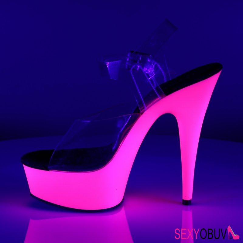 DELIGHT-608UV Svítící růžové boty