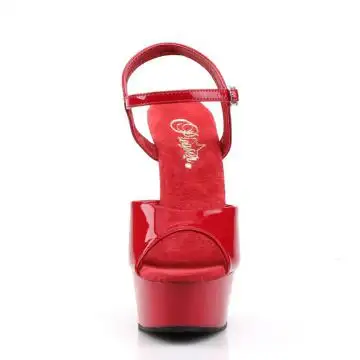 DEL609/R/M Červené sexy boty | DELIGHT-609 Pleaser - zepředu