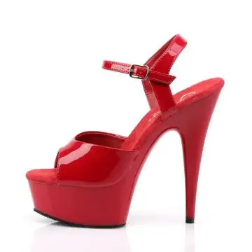 DEL609/R/M Červené sexy boty | DELIGHT-609 Pleaser - z vnitřku