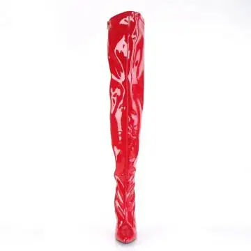 Červené sexy kozačky SED3000/R | SEDUCE-3000 Pleaser - zepředu