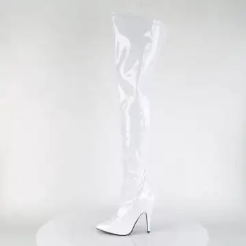 Bílé erotické kozačky SED3000/W | SEDUCE-3000 Pleaser - z vnitřku
