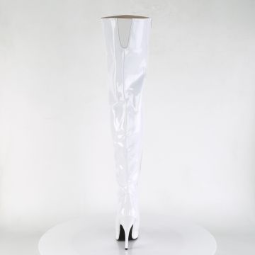 Bílé erotické kozačky SED3010/W | SEDUCE-3010 Pleaser - zezadu