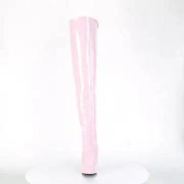 Růžové erotické kozačky SED3010/BP | SEDUCE-3010 Pleaser - zepředu