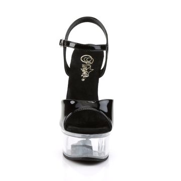 Černé sexy boty na podpatku a platformě CAP609/B/C | CAPTIVA-609 Pleaser - zepředu Černé sexy boty na podpatku a platformě CAP609/B/C | CAPTIVA-609 Pleaser - zepředu