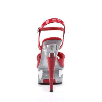 Červené sexy boty na podpatku a platformě CAP609/R/C | CAPTIVA-609 Pleaser - zezadu Červené sexy boty na podpatku a platformě CAP609/R/C | CAPTIVA-609 Pleaser - zezadu