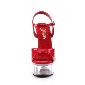 Červené sexy boty na podpatku a platformě CAP609/R/C | CAPTIVA-609 Pleaser - zepředu Červené sexy boty na podpatku a platformě CAP609/R/C | CAPTIVA-609 Pleaser - zepředu