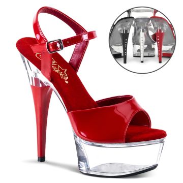 CAPTIVA-609 | Červené sexy boty na podpatku a platformě CAP609/R/C Pleaser