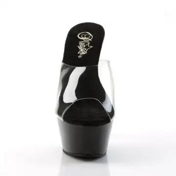 Sexy pantofle na podpatku a platformě KISS201/C/B | KISS-201 Pleaser - zepředu