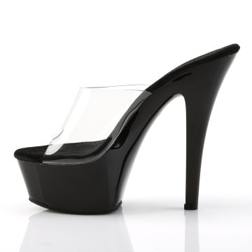 Sexy pantofle na podpatku a platformě KISS201/C/B | KISS-201 Pleaser - z vnitřku Sexy pantofle na podpatku a platformě KISS201/C/B | KISS-201 Pleaser - z vnitřku