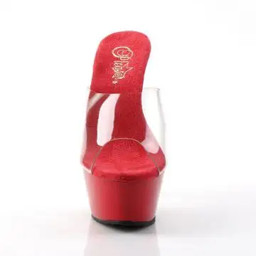 Červené sexy pantofle KISS201/C/R | KISS-201 Pleaser - zepředu