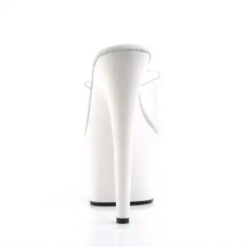 Bílé sexy pantofle ADO701/C/W Pleaser | ADORE-701 Pleaser - zezadu