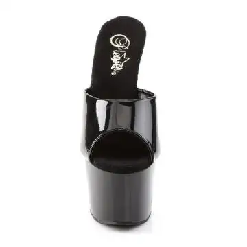 Černé sexy pantofle ADO701/B/M | ADORE-701 Pleaser - zepředu