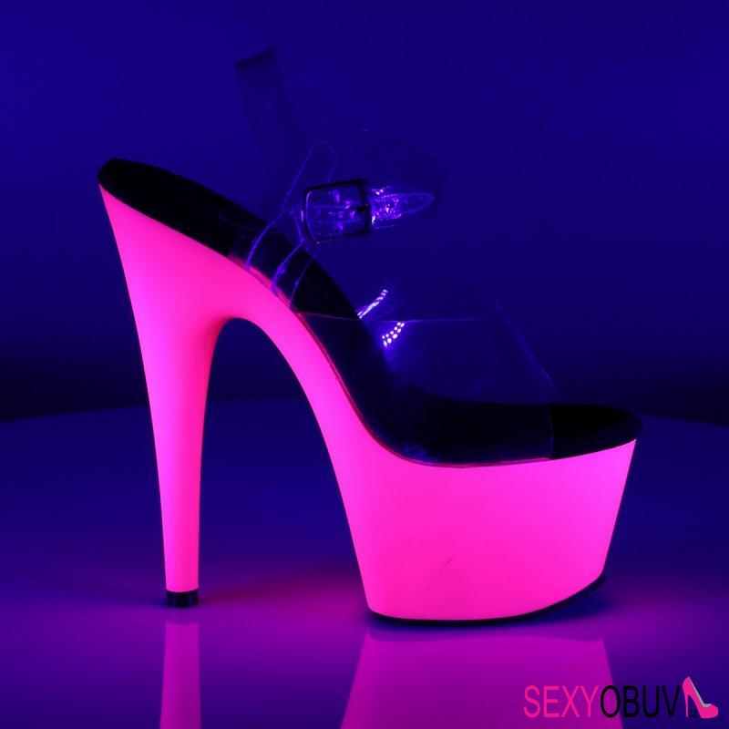 ADORE-708UV Svítící růžové sexy boty