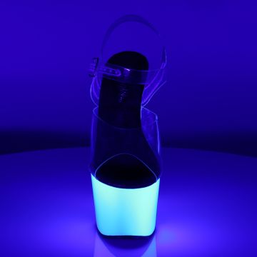 Bílé sexy boty svítící pod UV světlem ADO708UV/C/NW | ADORE-708UV Pleaser - zepředu Bílé sexy boty svítící pod UV světlem ADO708UV/C/NW | ADORE-708UV Pleaser - zepředu