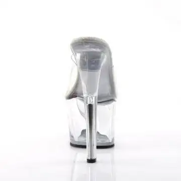 Průhledné sexy pantofle SKY301/C/M na go-go | SKY-301 Pleaser - zezadu