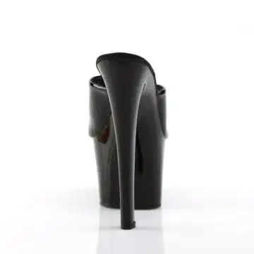 Černé sexy pantofle SKY301/B/M na go-go | SKY-301 Pleaser - zezadu