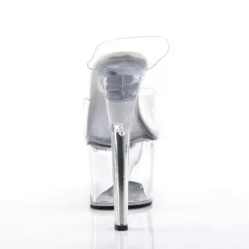 Průhledné sexy pantofle na vysokém podpatku SKY302/C/M | SKY-302 Pleaser - zezadu
