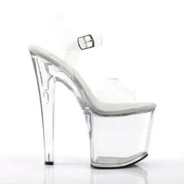 Průhledné sandály na vysokém podpatku a platformě TAB708/C/M | TABOO-708 Pleaser - z vnějšku