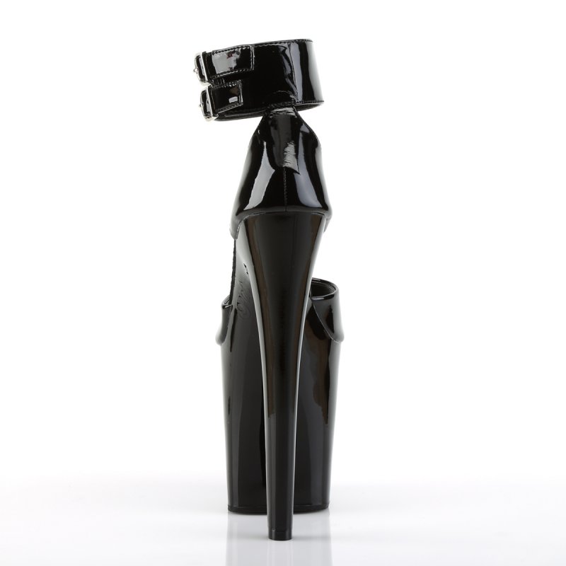 Černé sexy podpatky XTM875/B/M Pleaser | XTREME-875 Pleaser - zezadu