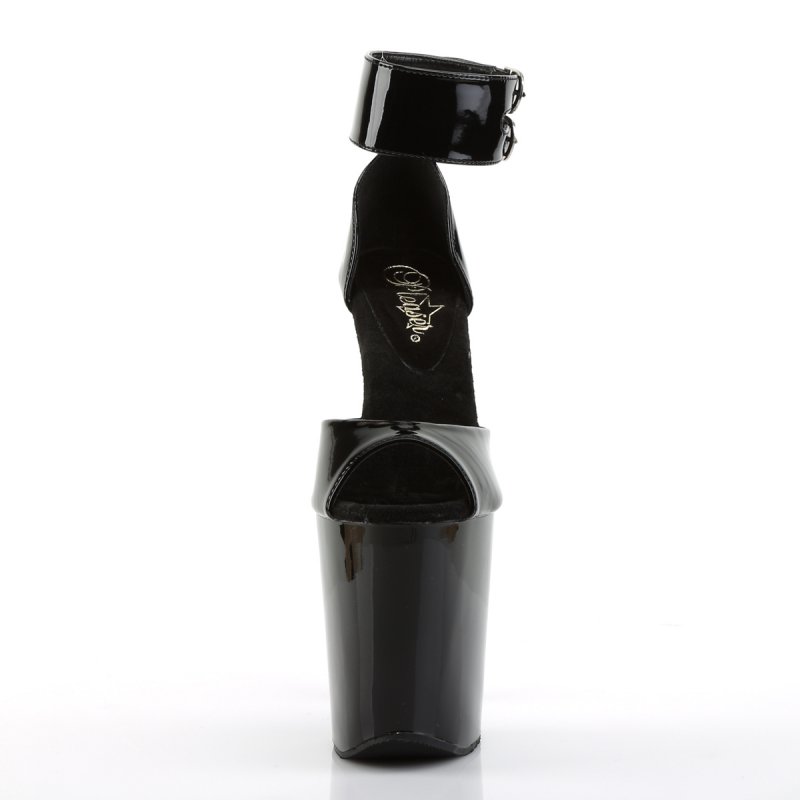 Černé sexy podpatky XTM875/B/M Pleaser | XTREME-875 Pleaser - zepředu